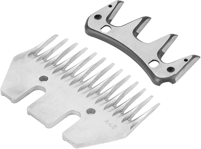 Sheep Shears Blades, Stainless Steel Sheep Clippers Blade Replacement Shearing Combs and Cutters for Goats Clipper(13 Tooth Straight Blade (+ Swing Blade))