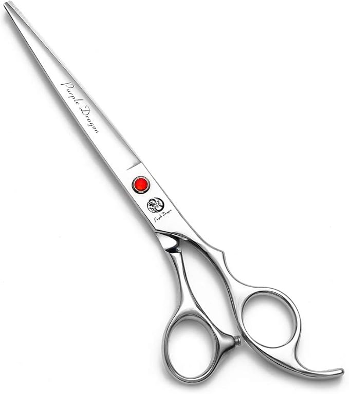 Purple Dragon 4“/5"/5.5"/6"/6.5"/7"/7.5"/8"/9"/10" Sharp Edge Salon Hair Cutting Shears - Pet/Dog Grooming Scissors with Bag - Perfect for Barber or Pet Groomer
