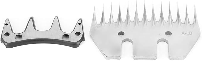 Sheep Shears Blades, Stainless Steel Sheep Clippers Blade Replacement Shearing Combs and Cutters for Goats Clipper(13 Tooth Straight Blade (+ Swing Blade))