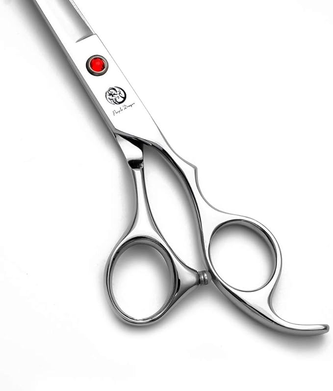 Purple Dragon 4“/5"/5.5"/6"/6.5"/7"/7.5"/8"/9"/10" Sharp Edge Salon Hair Cutting Shears - Pet/Dog Grooming Scissors with Bag - Perfect for Barber or Pet Groomer