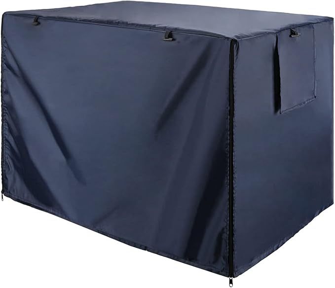 Senmortar Double Door Dog Crate Cover Wire Dog Cage Cover Waterproof Durable Lightweight 420D Polyester for Pet Crates Dark Blue 48 inches