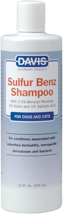 Davis Sulfur Benz Shampoo for Pets, 12 oz