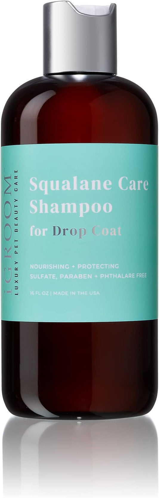 iGroom Squalane Care Dog Shampoo for Dropcoats, Luxury Pet Beauty Care, Reduce Breakage and Split Ends, Promotes Strong and Healthy Hair, Made in USA, 16 oz