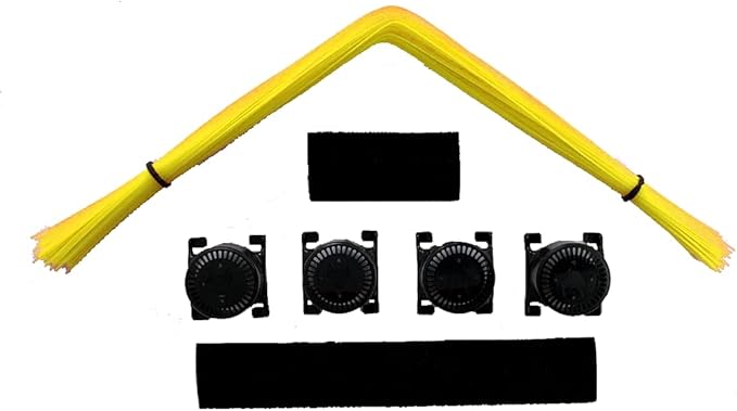 CoyoteVest CoyoteWhiskers Protection Nylon Bristles for CoyoteVest or SpikeVest Dog Harness Vest, Dog Accessories That Deter Coyote, Hawk and Raptor Attacks (Set of 4, Yellow)