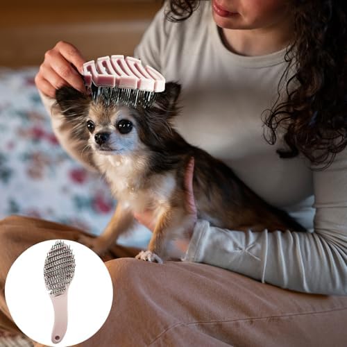 Small Dog Grooming Brush - Perfect for Shih Tzus, Yorkies, and Maltipoos - Ideal Puppy Hair Brushes for Maltese and Small Breeds (Pink)