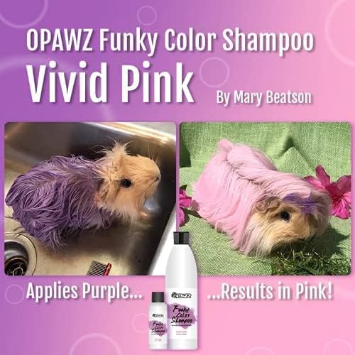 OPAWZ Color Depositing Shampoo for Dogs, Semi-Permanent Dog Hair Dye Coloring Safe Shampoo, Non-Toxic Colorwash Shampoo for Pets (Vivid Pink, 16.94 fl.oz / 500mL)