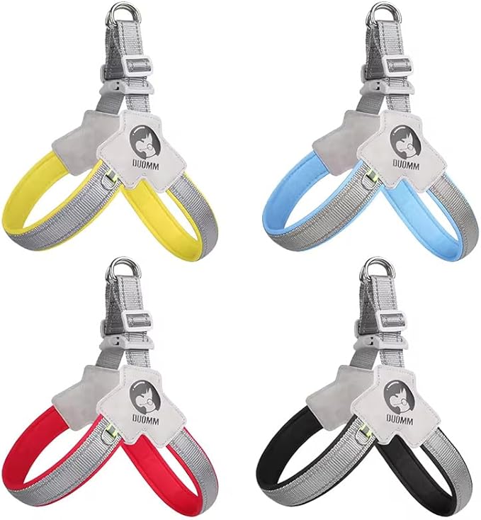 Pet Dog Cat Harness, Pet Harness with Leash Set, Adjustable Puppy Harness Comfortable Reflective Easy Control Dog with Leather Leash, No-Pull No Choke Pet Harness for Training Walking