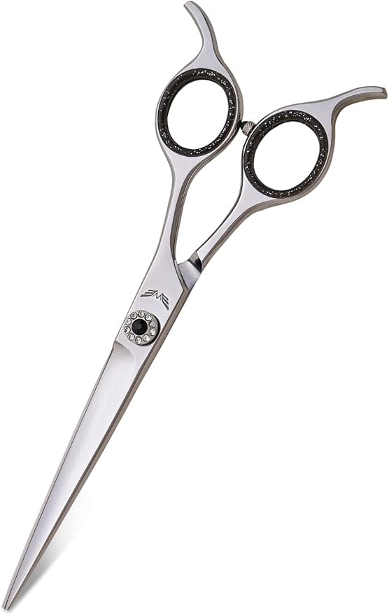 Professional Pet Grooming Scissors for Dogs and Cats Hair Cutting Shears 440C Japanese Steel Right Hand Comfortable Grip (Straight, 7.5 Inches)