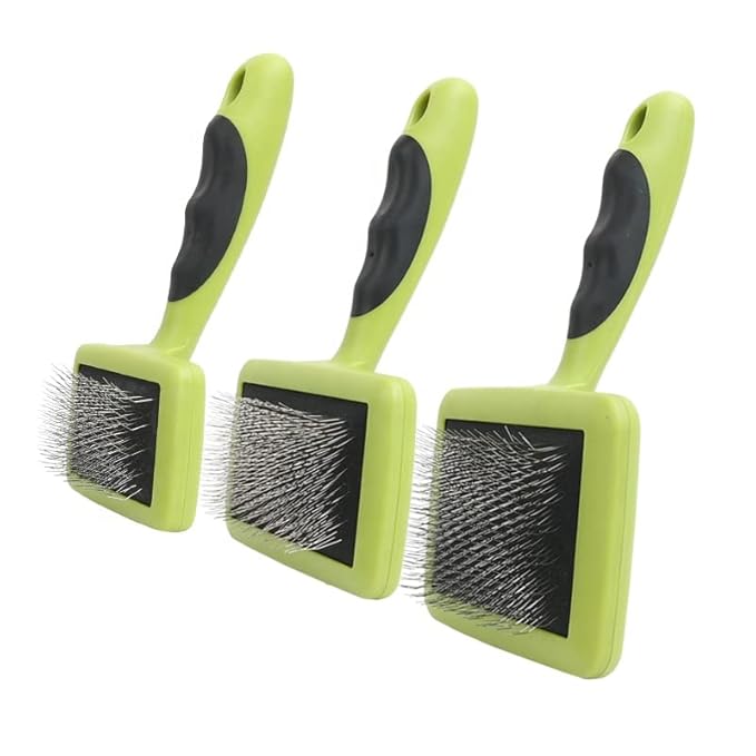Slicker Brush for Pets. Dogs and Cats. Grooming Tool For Loose and Tangled Fur or Hair . Long Pins Long Hair Grooming Brush (Small)