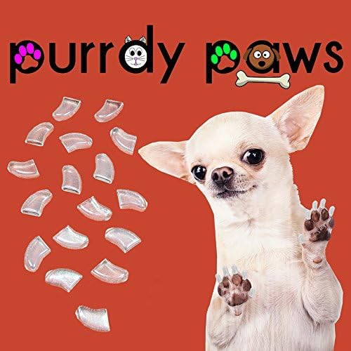40 Pack Soft Nail Caps for Dog Claws Clear Jumbo