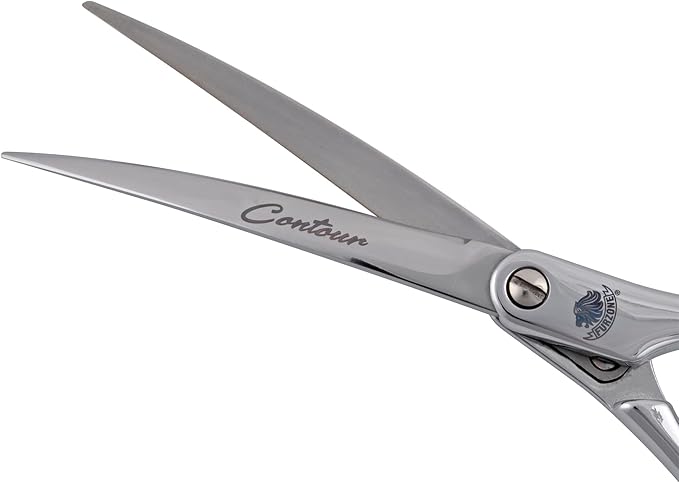 6.25” Contour Curved Shear Pet Dog Grooming Scissors, Patent Grip Design, Easy Adjust, Japanese 440C Tempered Steel, Lightweight, Professional Dog Scissors For Dog Grooming