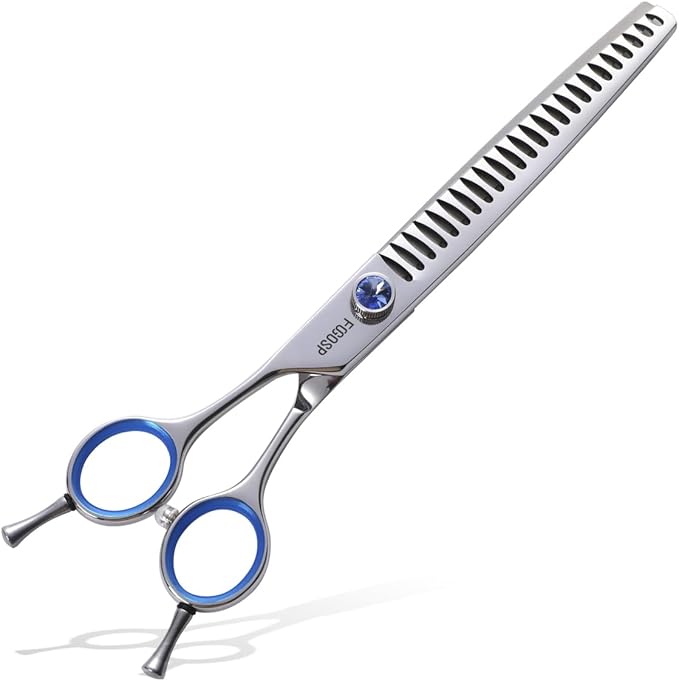 Chunkers Dog Grooming Scissors Left Handed 7.0'' Professional Thinning Shears for Dogs Pet Grooming Scissors Chunkers Shears Dog Grooming Japan 440C 70% Thinning Rate 18 Teeth(7.0'' Chunkers)