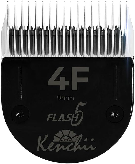 Kenchii Professional Dog Clipper Blade Flash 5 Pet Hair Clipper - Detachable Stainless Steel Blades for Dog Grooming - Hair Clippers & Accessories Pet Shaving Blades. (KEFB5-4F)
