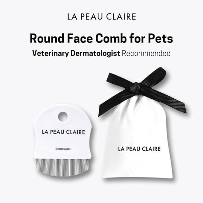 Dog Eye Comb Tear Stain Remover, Curved Grooming Comb for Small Dogs, Cats & Puppies, Stainless Steel, Pet Grooming Supplies
