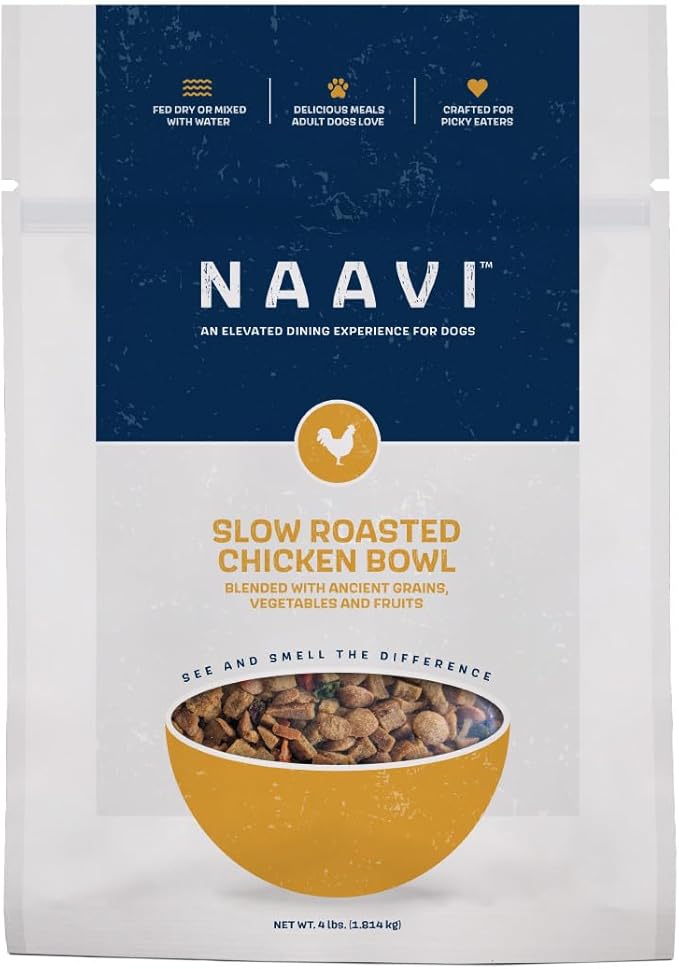 Slow Roasted Chicken Bowl with Ancient Grains, Vegetables & Fruits, Premium Dog Food Topper for Adult Dogs - 4lb