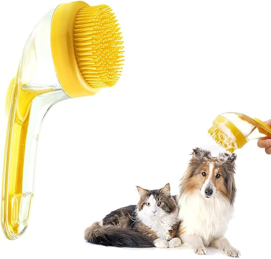 Pet Bath Brush, Dog Bath Brush, Cat Bath Brush, Dog Bath Supplies, Cat Grooming Supplies, Dog Grooming Supplies, Pet Shampoo Dispenses Designed Pet Brush, Pet Bath Massage Brush