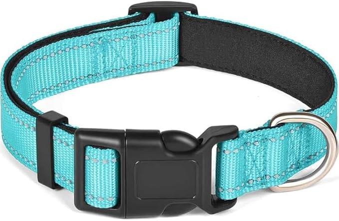 Reflective Dog Collar,Soft Neoprene Padded Breathable Nylon Pet Collar Adjustable