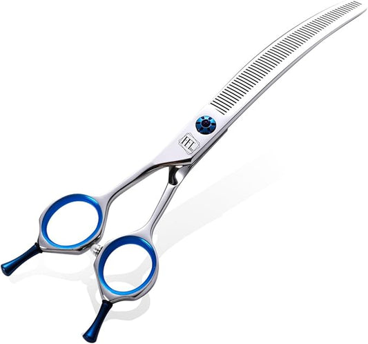 Dog Grooming Scissors: Left Handed 7 inch Pet Shears Made Of Japanese 440C Advanced Stainless Steel Professional Grooming Scissors for Dogs Cats and Other Pets
