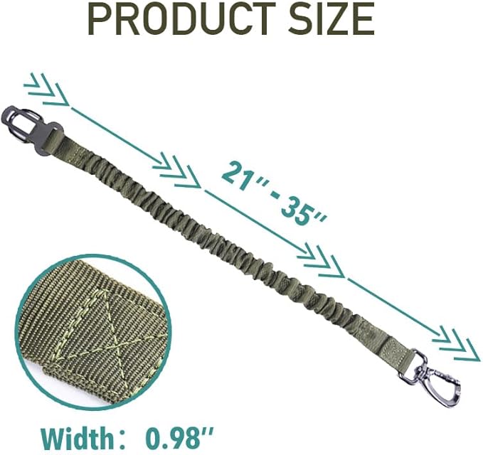 Retractable Dog Seat Belt for Car - Adjustable Nylon Pet Safety Harness with Elastic Bungee Buffer, Heavy-Duty Dog Seat Belt (Black)