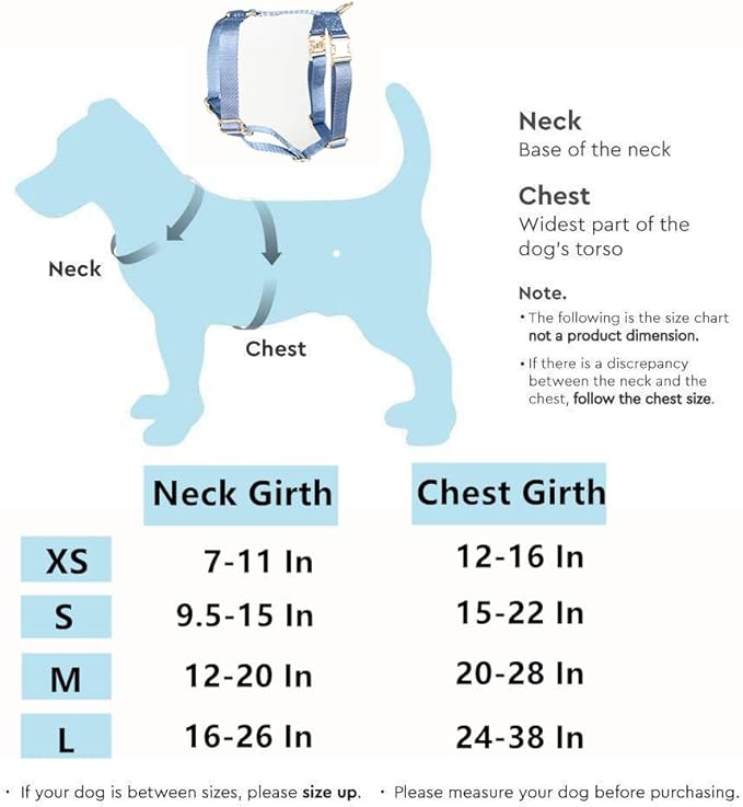 Nylon No Pull Dog Harness with Gold Metal Buckles,Easy Walking and Training Dog Harness (Tan, M)