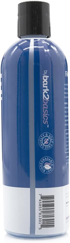 Bark2Basics Face Furst Scrub Dog Shampoo - 16 oz, Exfoliates and Gently Cleans Facial Area, Helps Remove Tear Stains, Blueberry Facial