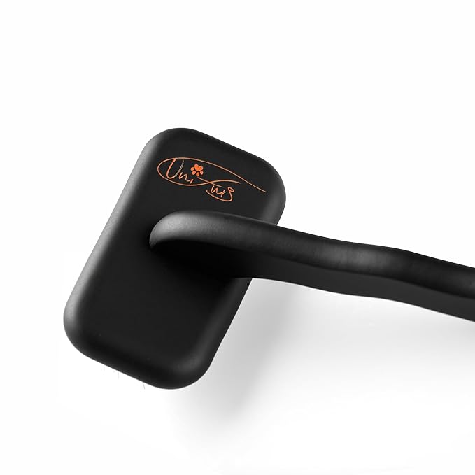 Black Dog Slicker Brush for Shedding & Grooming | Fluff & Volumize | Soft Bristles & Vented Cushion | Matt Rubberized Paint | Grippy Handle | Dog & Cat Brush | Wire Brush | Orange Details