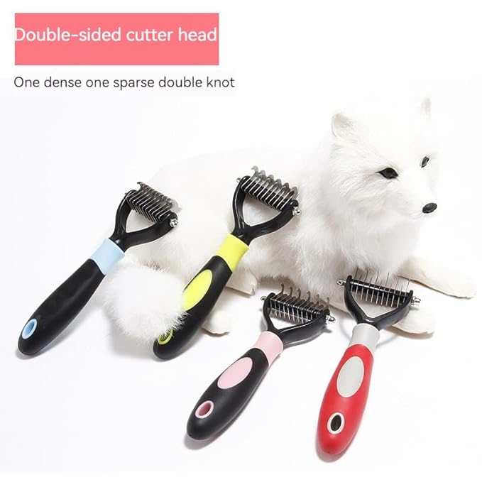 Pet Knotting Comb Dog Cleaning Shedding Knot Comb Quick Knot Removal Floating Hair Pet Supplies (Blue-black)