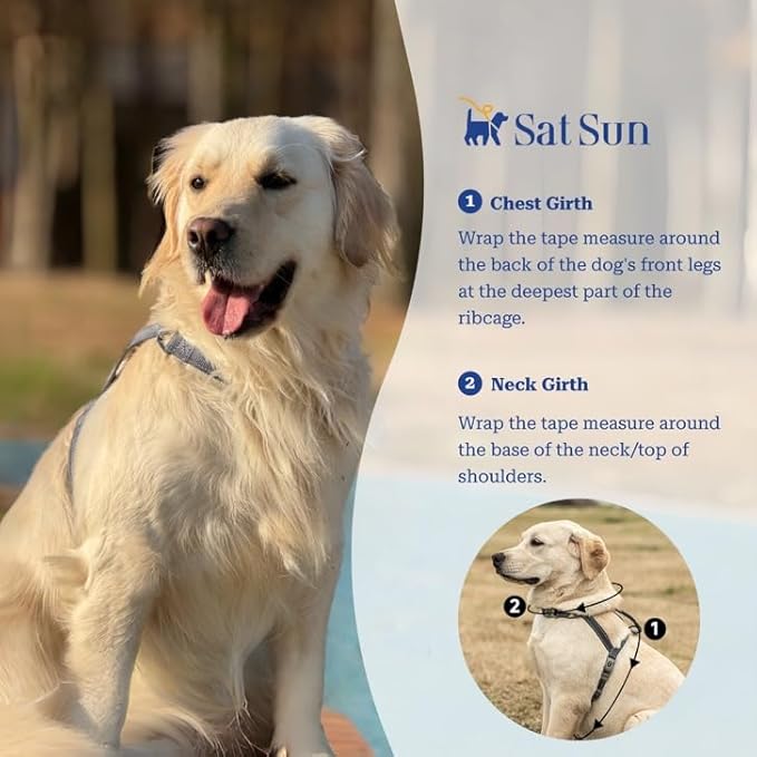 SATSUN Dog Harness for Large Dogs, No Pull Dog Harness with 2 Adjustable Points & 1 Leash Clip, Reflective Comfortable Dog Vest with Easy Control Handle Ideal for Walking and Training, Black,L