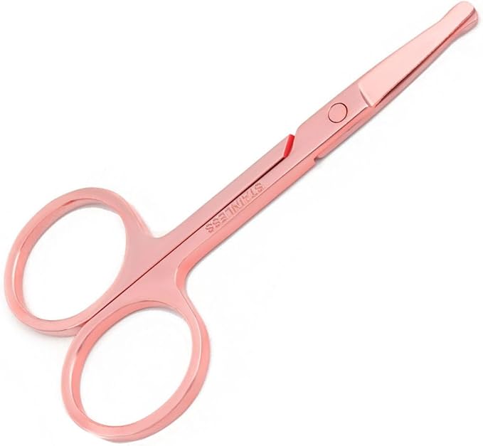 3.5 Inch Silent Pet Grooming Tiny Safety Scissors for Cats & Dogs - Quiet Alternative to Electric Clippers for Sensitive Pets (Copper)