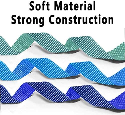 azuza 3 Pack Dog Collars Comfortable and Adjustable Nylon Dog Collars for Puppy Small Dogs, XS (8-12inch)，Green, Blue and Royal Blue