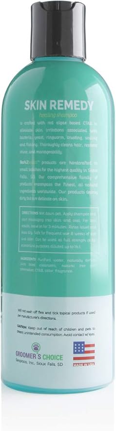 Bark2Basics Skin Remedy Dog Shampoo, 16 oz - Red Algae Based CTAB, Alleviates Skin Irritations Naturally, Promotes Healing