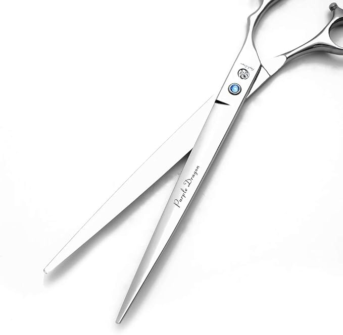 Purple Dragon 4“/5"/5.5"/6"/6.5"/7"/7.5"/8"/9"/10" Sharp Edge Salon Hair Cutting Shears - Pet/Dog Grooming Scissors with Bag - Perfect for Barber or Pet Groomer