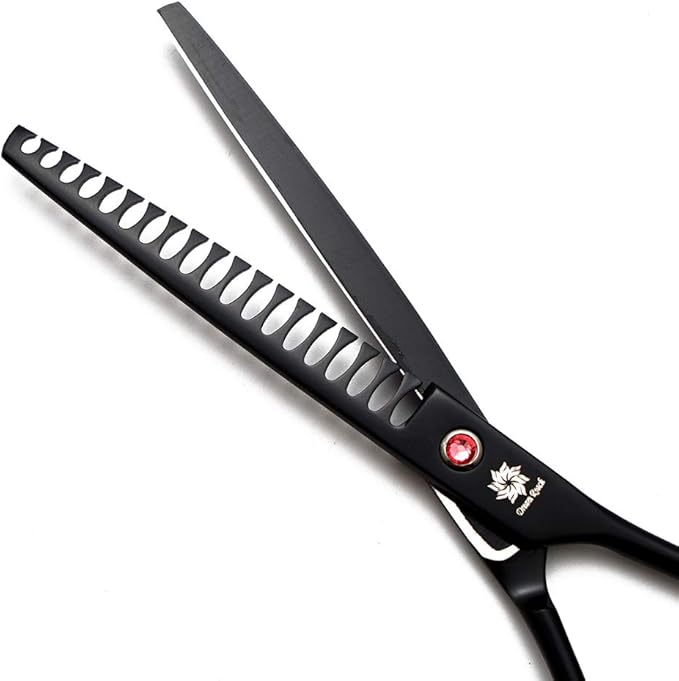 Dream Reach 7.0 Inches Professional Pet Cat Dog Grooming Shears Scissors, Straight, Curved, Thinning/Blending/Chunking Scissors Kit (4-Set)