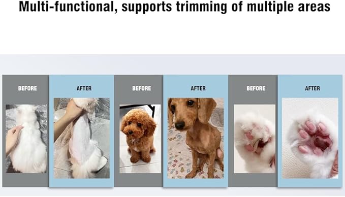 Hair Clippers and Paw Trimmer for Pets Cordless Quiet Grooming Kit 2 in 1 for Cats Dogs Thick Hair Animals Horse Low Noise