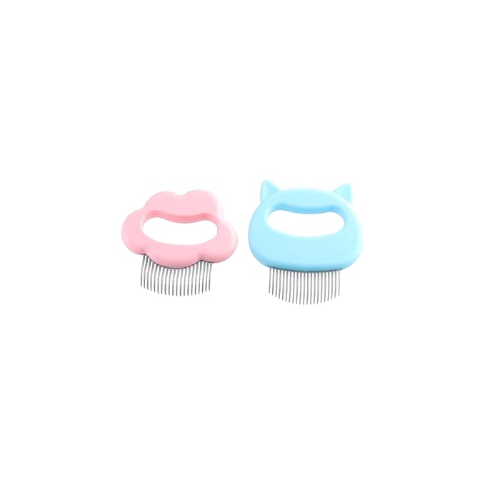 Leadigol Pet Combs, Cute Dog Cat Combs Hair Remover Brush Pet Grooming Tools Dog Massage Comb Brush Soft Deshedding Brush for Long and Short Hair Cat Dog Puppy Bunny