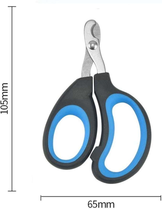 Dog Nail Trimmers and Cat Nail Clipper Set - Professional Dog Nail Clippers for Small Breeds, Heavy Duty Pet Trimmers, Safe Cat Claw Clippers, Ideal for Cats, Dogs, Puppies, Rabbits,(Black/Blue)