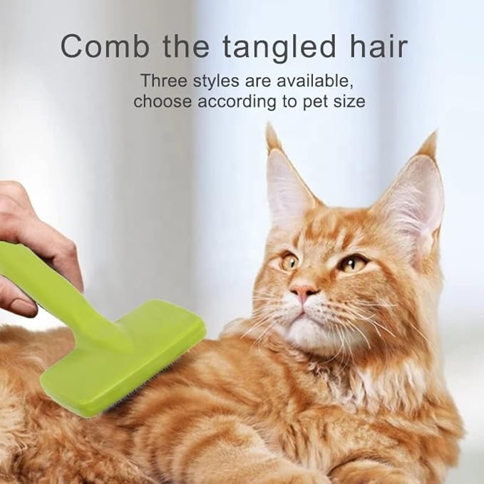 Slicker Brush for Pets. Dogs and Cats. Grooming Tool For Loose and Tangled Fur or Hair . Long Pins Long Hair Grooming Brush (Small)