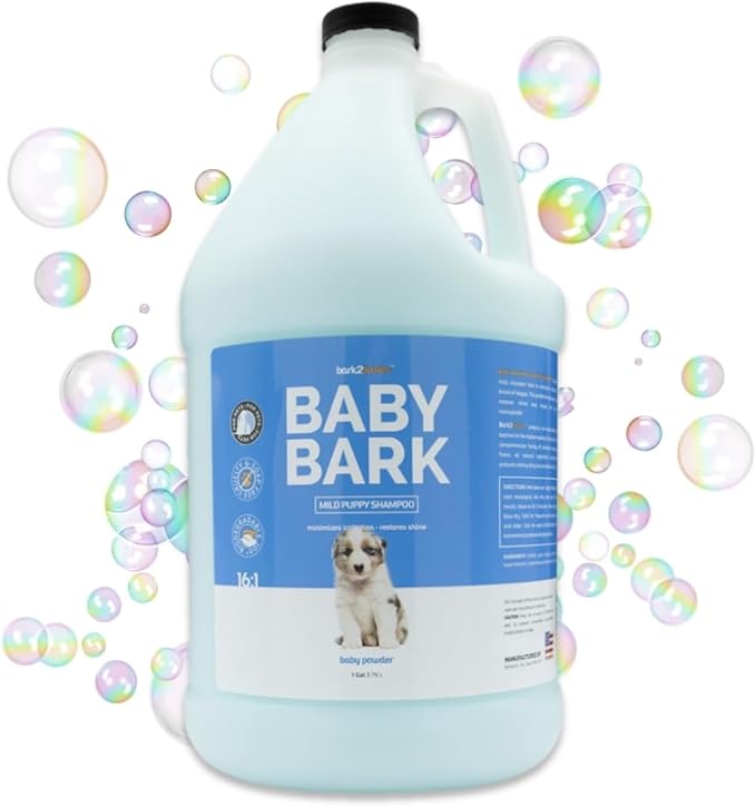 Bark2Basics Baby Bark Puppy Shampoo for Dogs, Gallon - Naturally Derived Ingredients, Formulated for Puppies, Professional Grooming Grade, Gentle on Dry or Sensitive Skin, Made in The USA