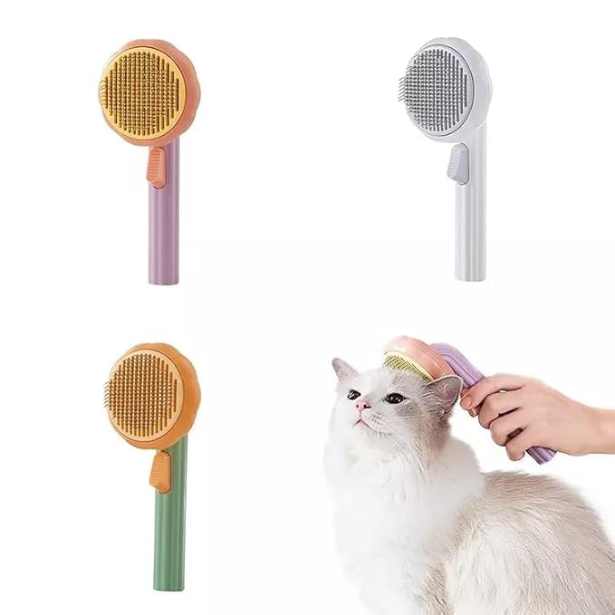 Premium Pet Comb Brush - Pet Brush for Bathing, Puppy grooming comb Brush with High-Density Teeth, Effective Pet Bath Brush for Cats and Dogs Long and Short Hair (Green)