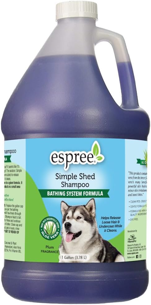 Espree Simple Shed Shampoo, Bathing System, 1 Gallon