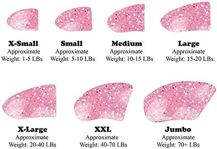 40-Pack Soft Nail Caps for Dogs Claws Pink Glitter Small