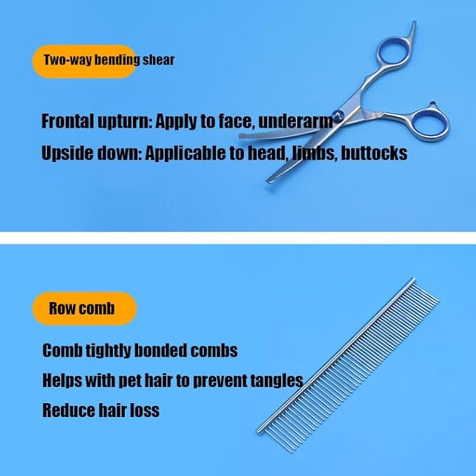 ANTNX Pet Grooming Clipper Set with Comb for Dogs and Cats