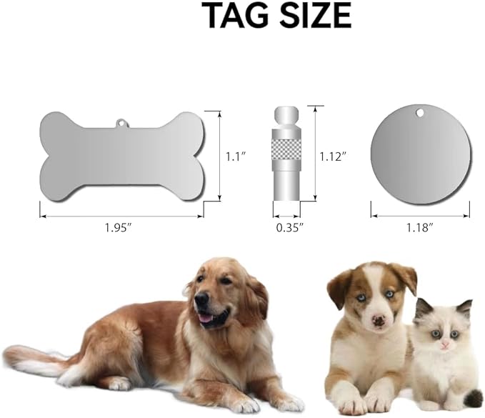 Anti-Lost Pet ID Tag, Easy Update Pet Tag, Pet Gifts,Stylish Dog and Cat ID Tags,Gifts for Dogs and cat Lovers, Address Tube- Quick and Secure Pet Information Management