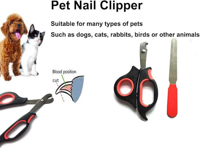 Dog Grooming Hammock with Flea Comb and Dog Nail Clipper, Pet Dog Grooming Hammock Harness with Cat Nail Clipper, Nail File and Dog Brush, Dog Sling for Nail Clipping/Nail Trimming (XS, Blue)