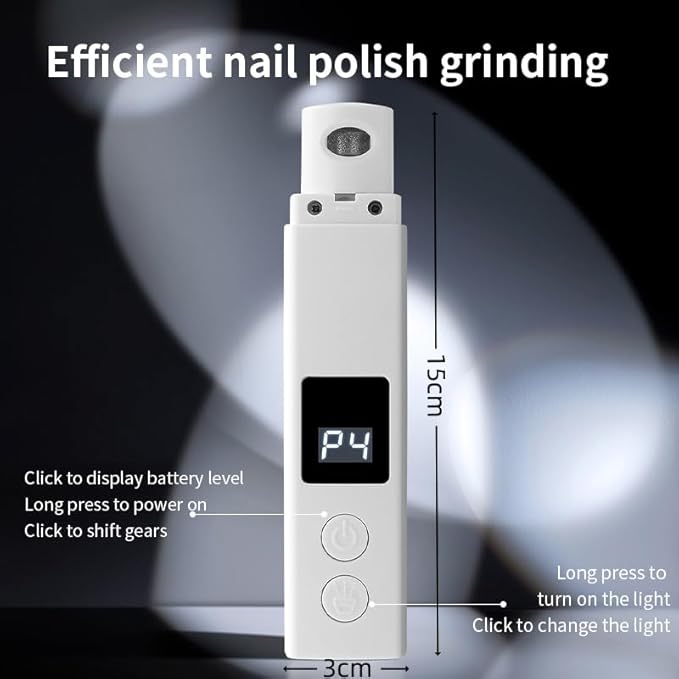 Dog Nail Trimmers, 4-Speed Dog Nail Grinder, Painless & Quiet Pet Nail Trimmer for Large Dogs, Medium & Small Dogs/Cats（2 Grinder Wheels）