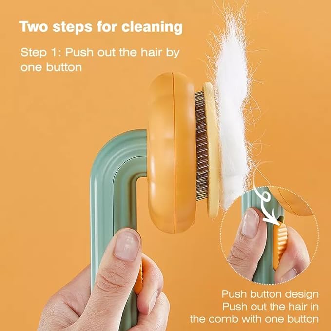 Premium Pet Comb Brush - Pet Brush for Bathing, Puppy grooming comb Brush with High-Density Teeth, Effective Pet Bath Brush for Cats and Dogs Long and Short Hair (Green)