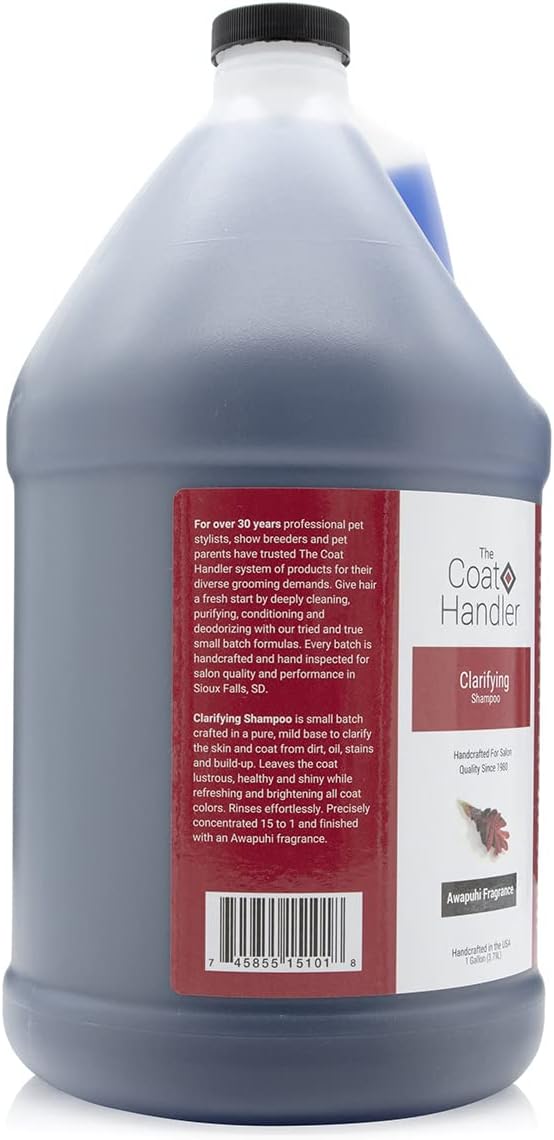 Clarifying Dog Shampoo, 1 Gallon | All Natural Ingredients, Removes Stains and Dirt, Brightens All Coat Colors, Professional Grade Grooming Shampoo, Soap and Cruelty Free