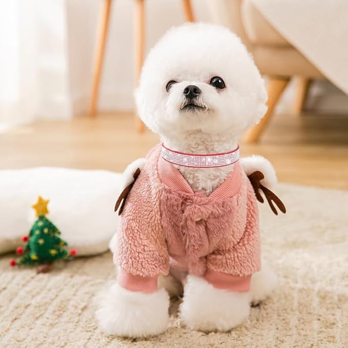 Bling Small Dog Collar Leash Set, Puppy Collar with Rhinestone Crystal Diamond Glitter Female Girls Cat Collars for XXS XS Small Medium Large Dogs Chihuahua Poodle Yorkshire (Camouflage Pink S)