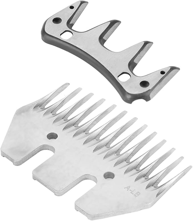 Sheep Shears Blades, Stainless Steel Sheep Clippers Blade Replacement Shearing Combs and Cutters for Goats Clipper(13 Tooth Straight Blade (+ Swing Blade))