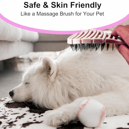 Small Dog Grooming Brush - Perfect for Shih Tzus, Yorkies, and Maltipoos - Ideal Puppy Hair Brushes for Maltese and Small Breeds (Pink)